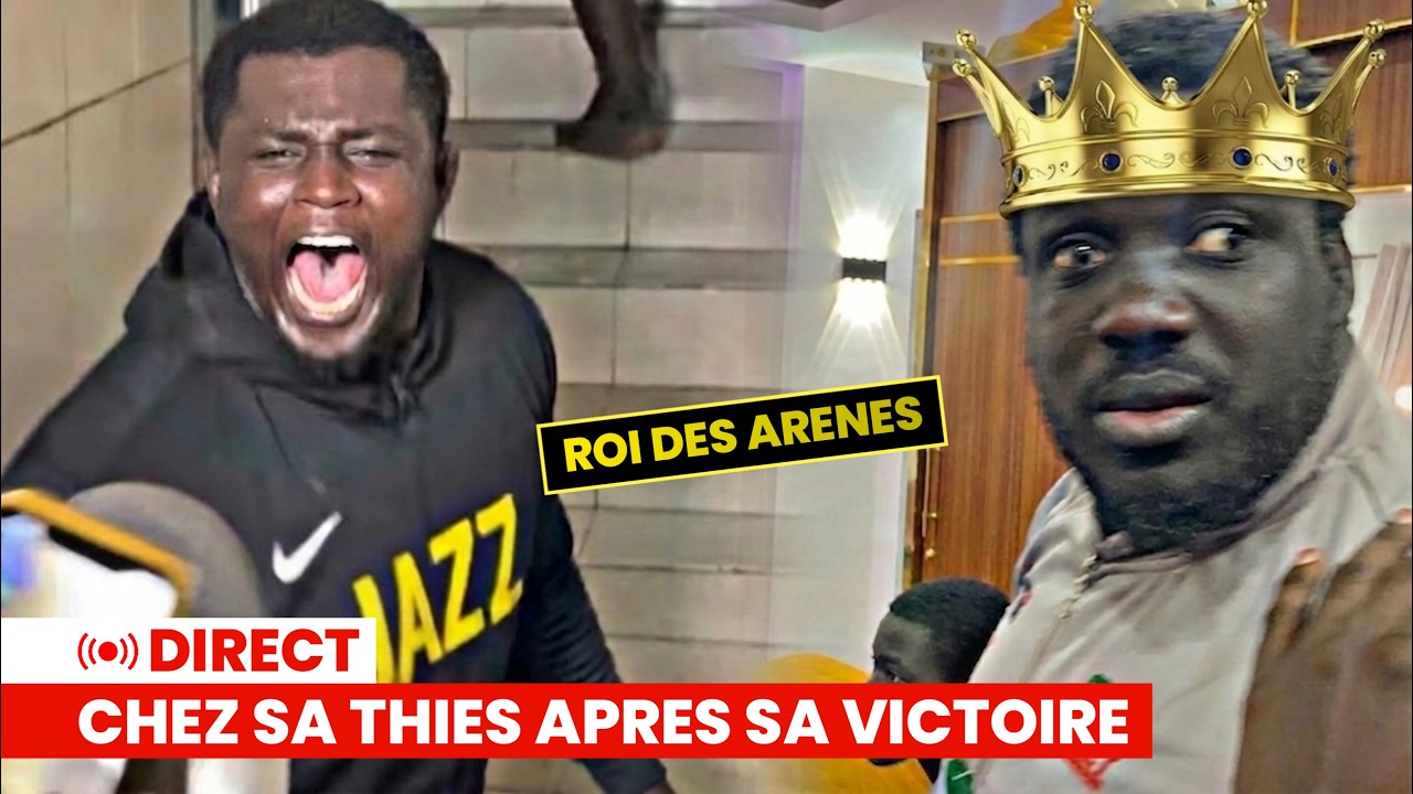 🔴 DIRECT chez Sa Thi&egrave;s &bull; l'arriv&eacute;e mouvement&eacute;e du nouveau roi apr&egrave;s sa victoire sur Modou L&ocirc;