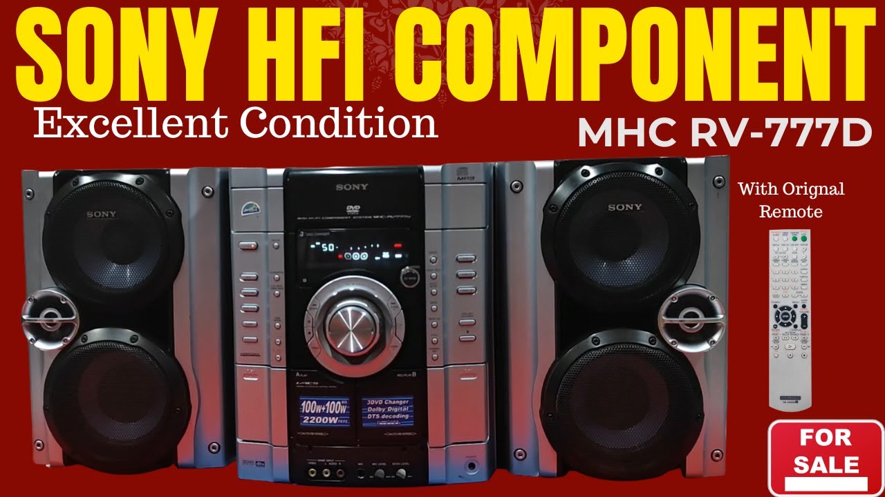 (SOLD) Sony MHC RV777D Audio System for Sale