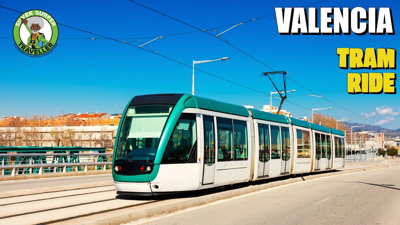 Boarding The Valencia Tram From Levante Stadium To Valencia Marina hdr 4k 60fps