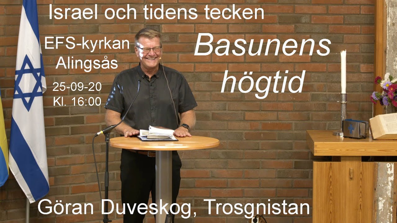 Israelhelg i EFS-kyrkan Alingsås, 25-09-20 kl. 16:00, Göran Duveskog, Trosgnistan