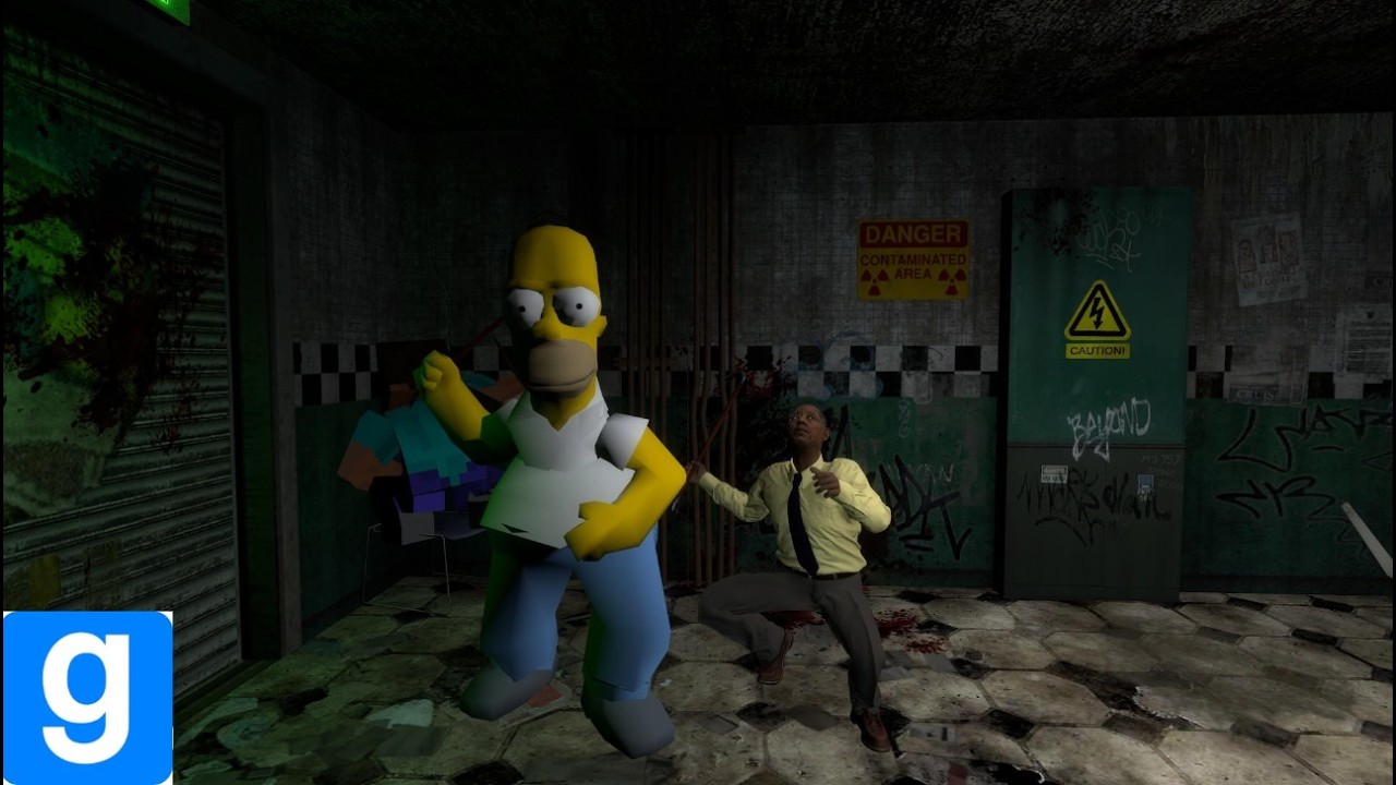 Getting chased by animatronics in GMOD with friends
