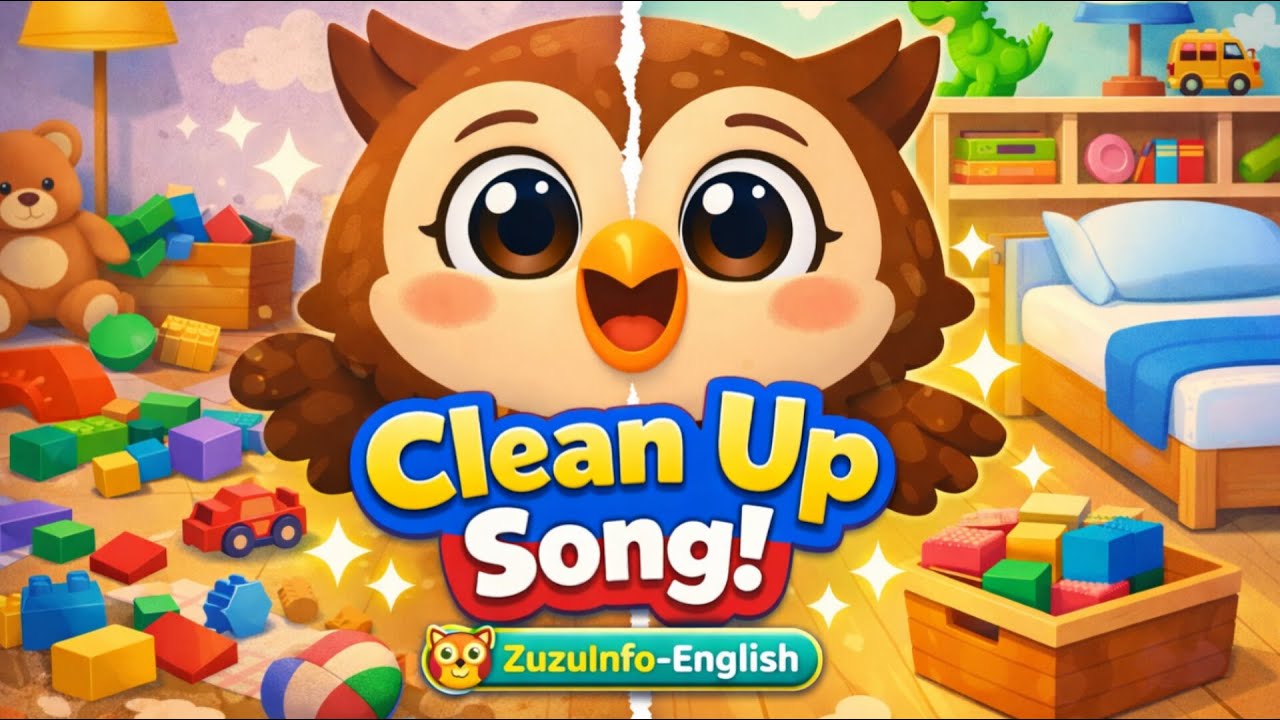 Clean Up Song for Kids 🧸 | Tidy Up with Zuzu | ZuzuInfo-English | #kidslearning #kidssongs #kids