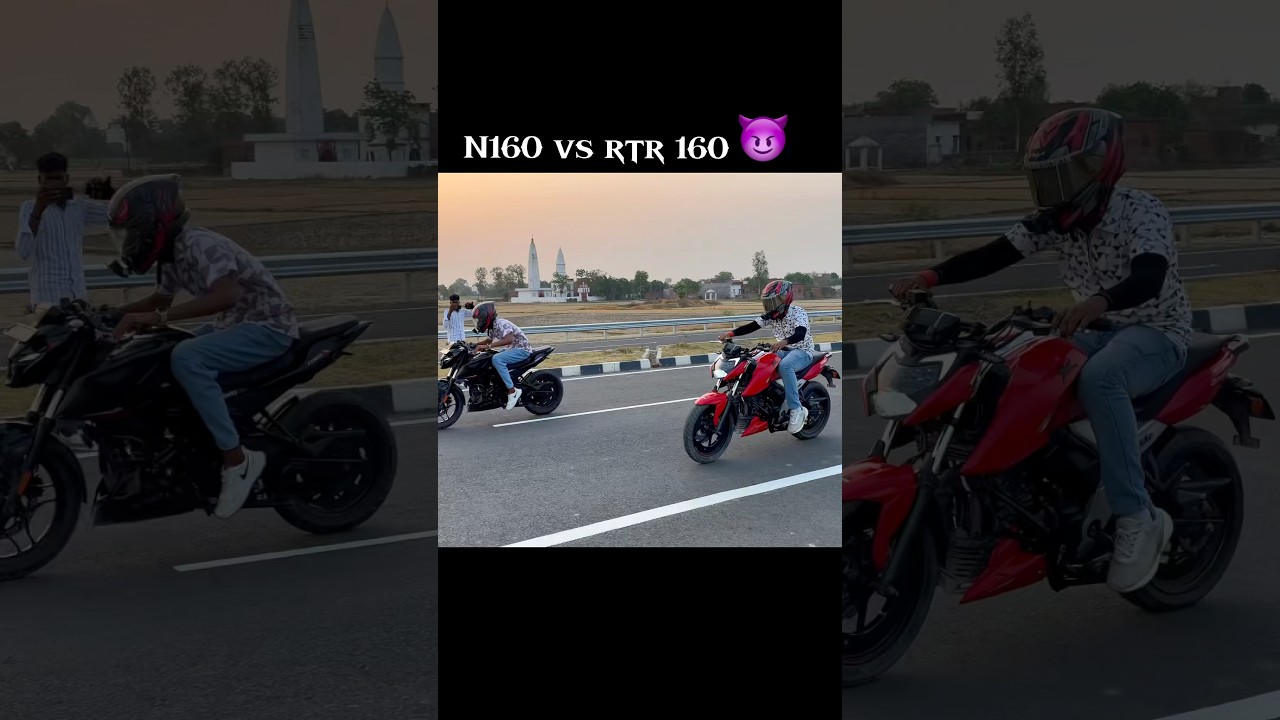 N160 vs RTR 160 drag race 😈#shorts #ytshorts #riders