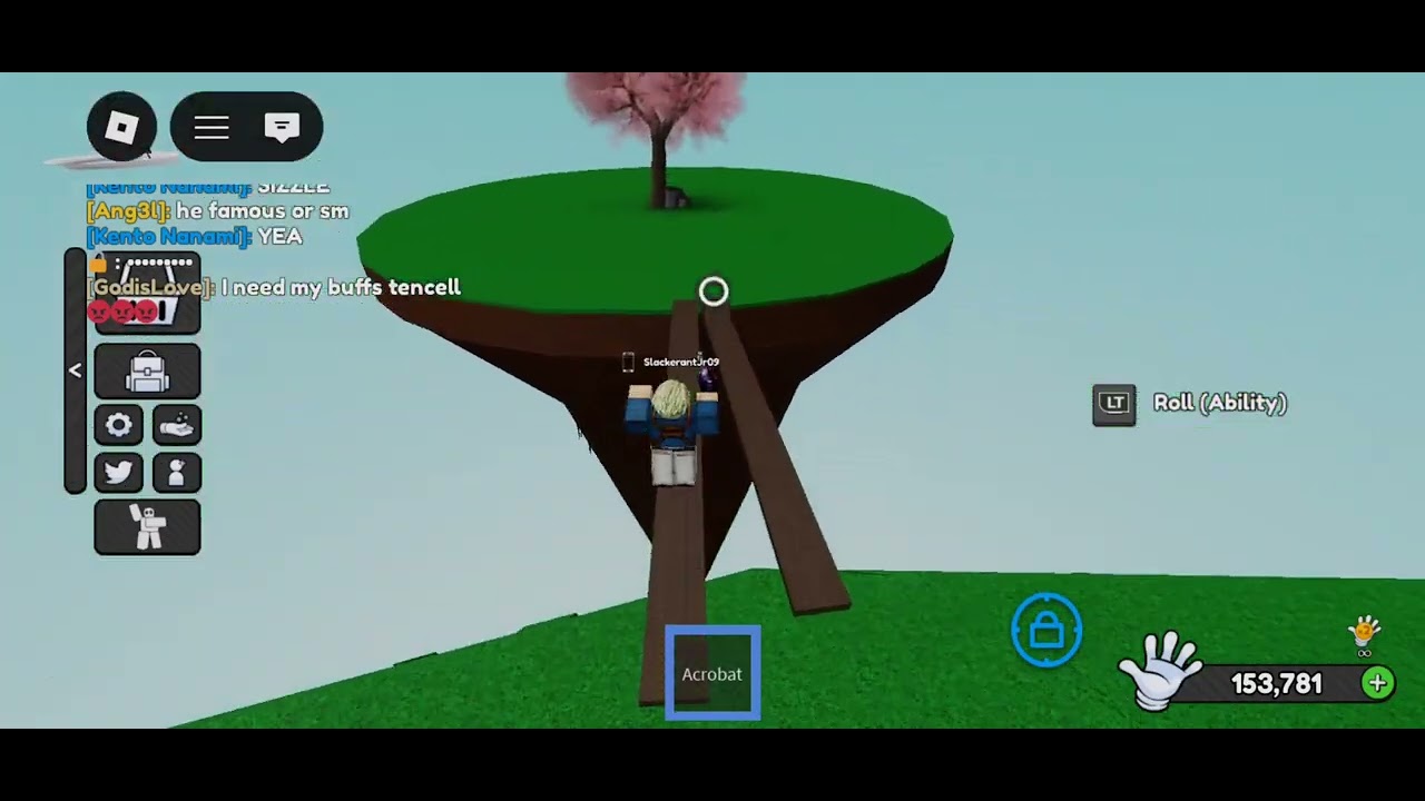 I MET SIZZLESLAPS WHILE GETTING ACROBAT MASTERY. 