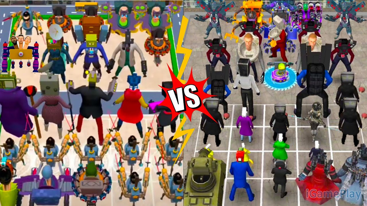 Toilet Monster Merge War Vs  Zombie Evolution Battle, Merge Battle Gameplay