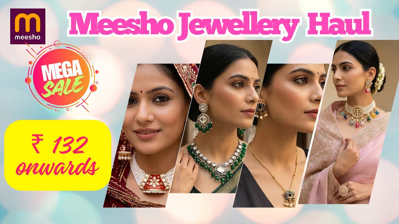 *HUGE* MEESHO MEGA SALE | UPTO 80% OFF🤑 | 4 BEAUTIFUL JEWELLERY SETS 🤩 | MUST HAVES |₹132 ONWARDS ✨️