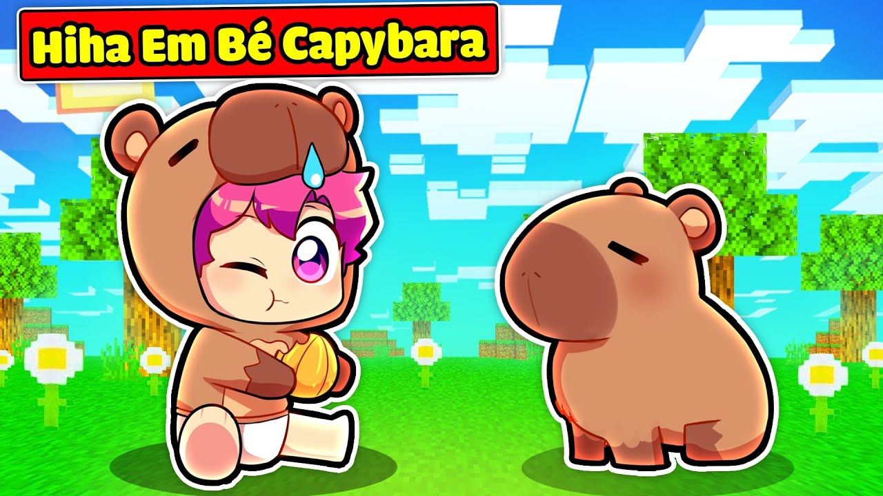 SINH TỐ TEAM BẤT NGỜ KHI HIHA BIẾN THÀNH EM BÉ CAPYBARA TRONG MINECRAFT*EM BÉ CAPYBARA HIHA 🤣🥰