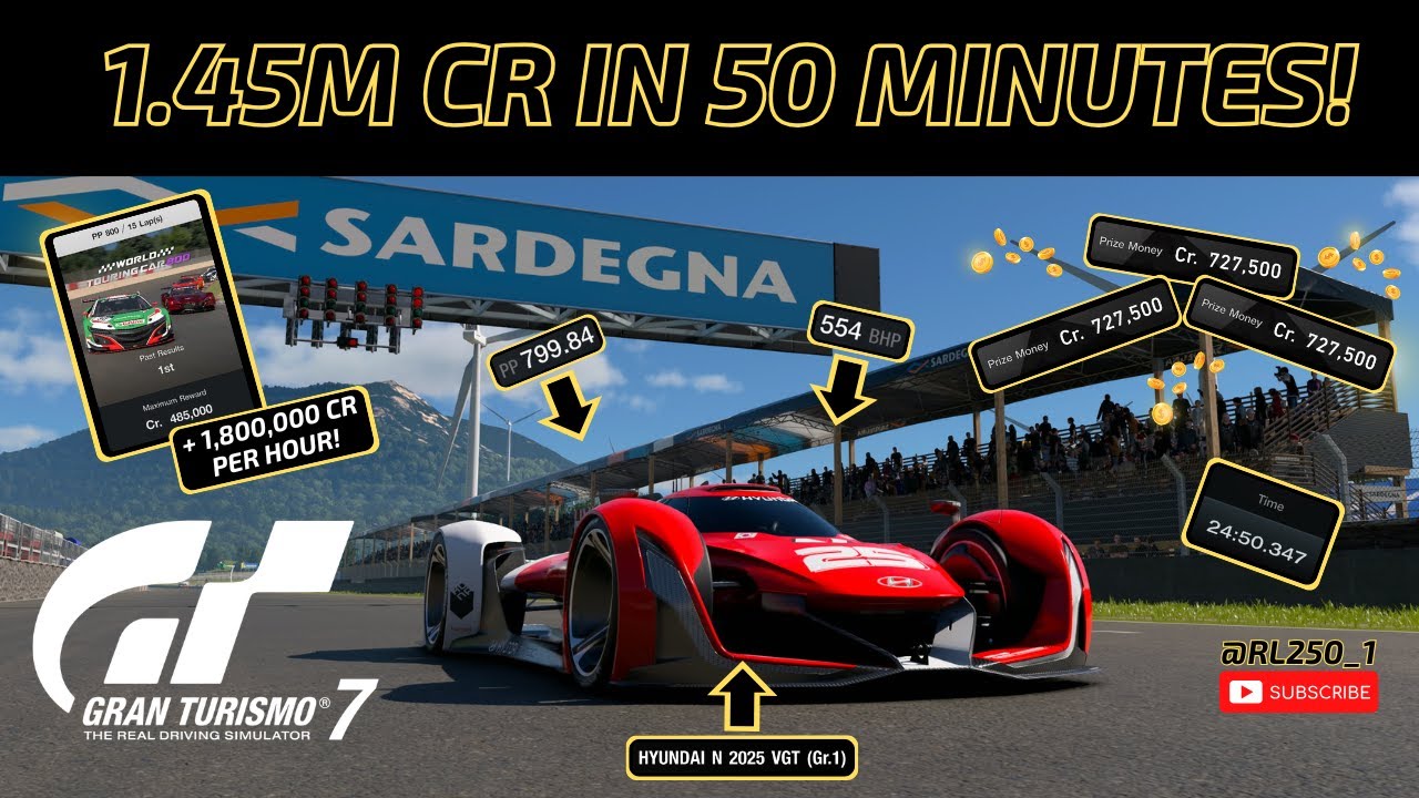 Как быстро заработать ОГРОМНЫЕ кредиты в GT7 Sardegna WTC 800 &mdash; простой способ