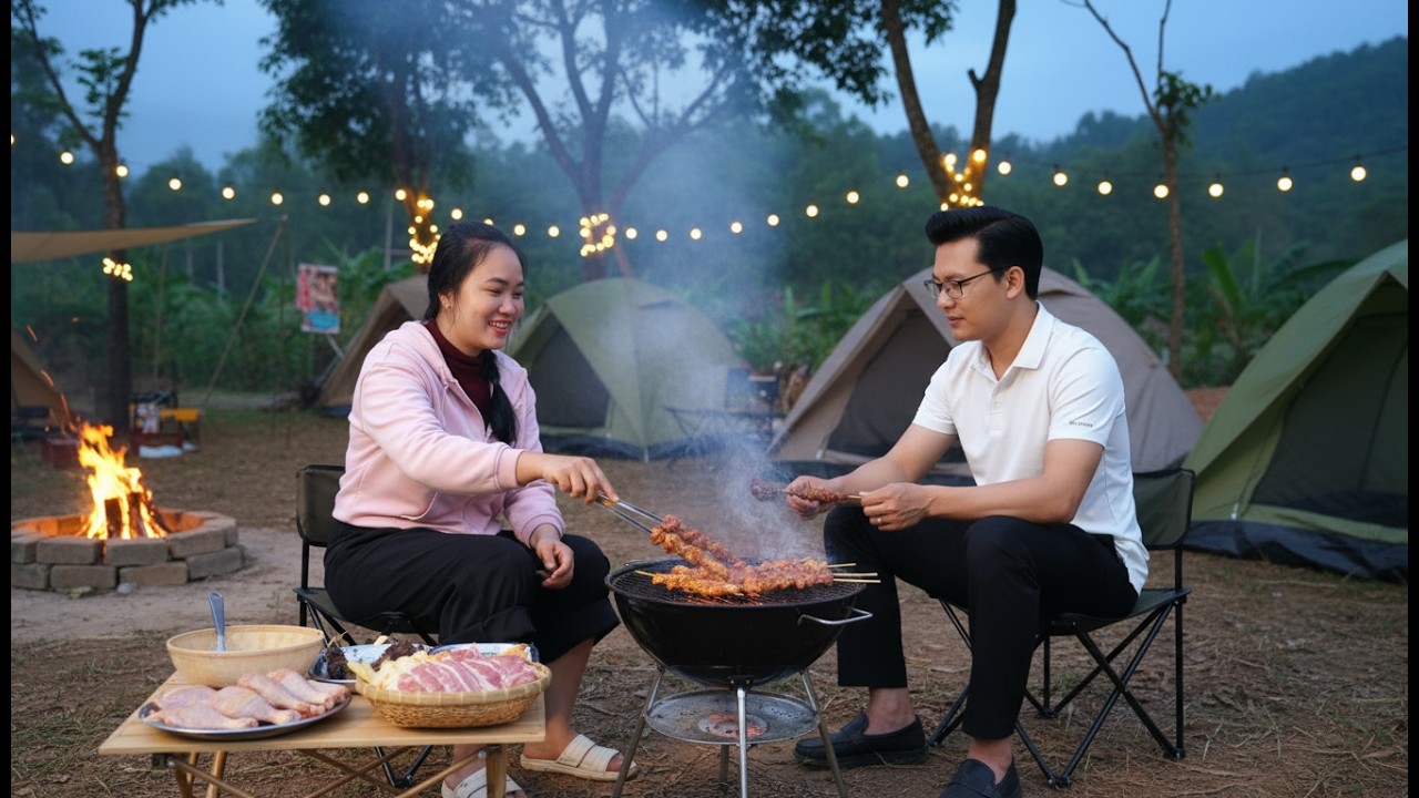 Первый поход в кемпинг в этом году с Джеком и Ли Ту Тиен | Нежная любовь на природе