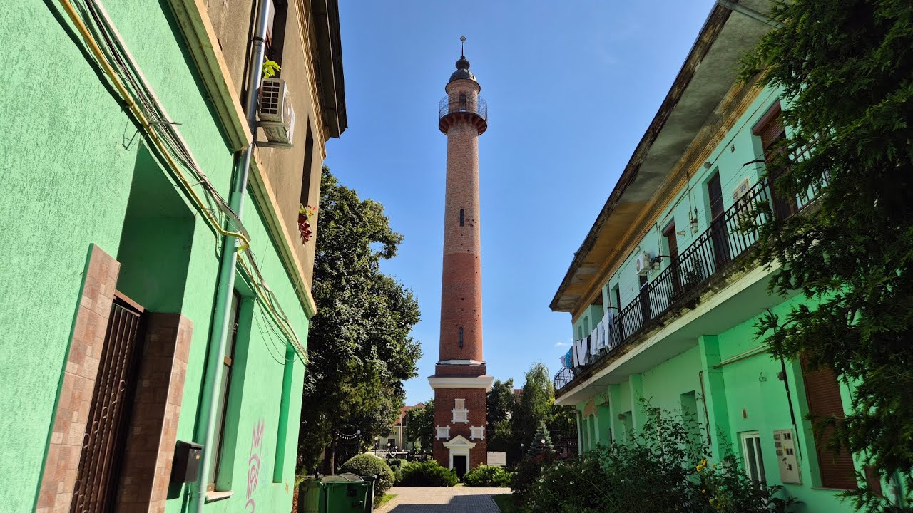 Tűzolt&oacute;torony Panor&aacute;ma Szatm&aacute;rn&eacute;meti-re/vedere panoramică a orașului Satu Mare #4k  #shortvideo