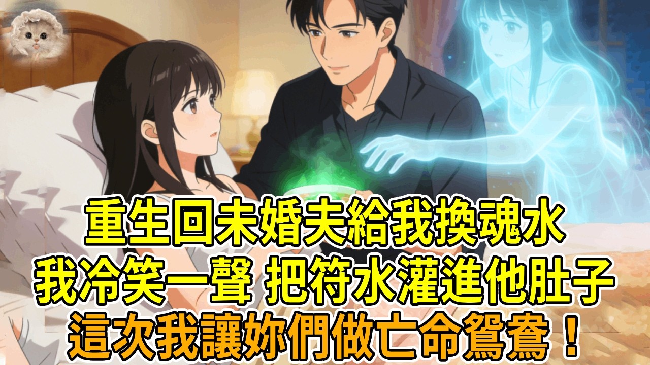 上一世，未婚夫哄騙我喝下換魂水，讓早已離世的妹妹奪走我的身體，我靈魂崩潰、灰飛煙滅。再睜眼，竟回到喝換魂水這天。我冷笑一聲，直接將符水灌進他肚子，這一世，我成全妳們這對“亡命鴛鴦”！