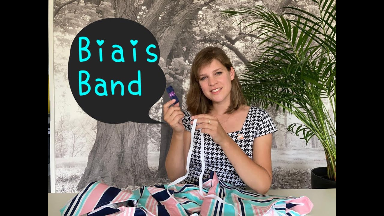 Biais band aanzetten