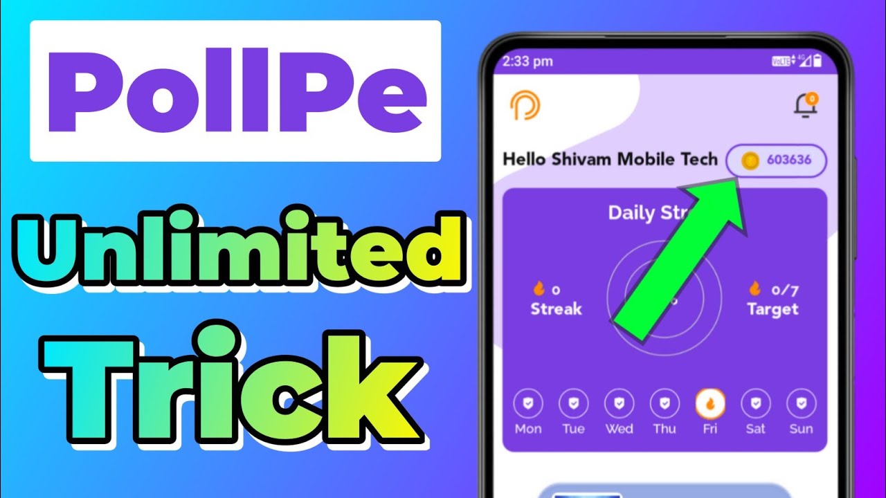 pollpe app se coin kaise kamaye unlimited trick || how to get unlimited coins in pollpe app
