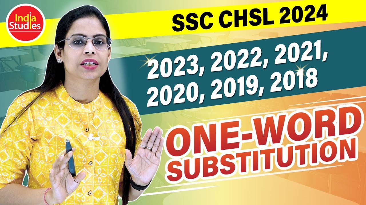 SSC CHSL 2018 to 2023  One word substitution  ||  For all govt. exams  ||  With Soni Ma'am
