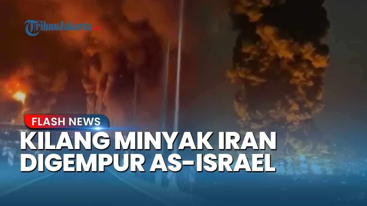 Infrastruktur Militer Iran Diserang AS-Israel, Kilang Minyak hingga Bandara Teheran Terbakar Hebat
