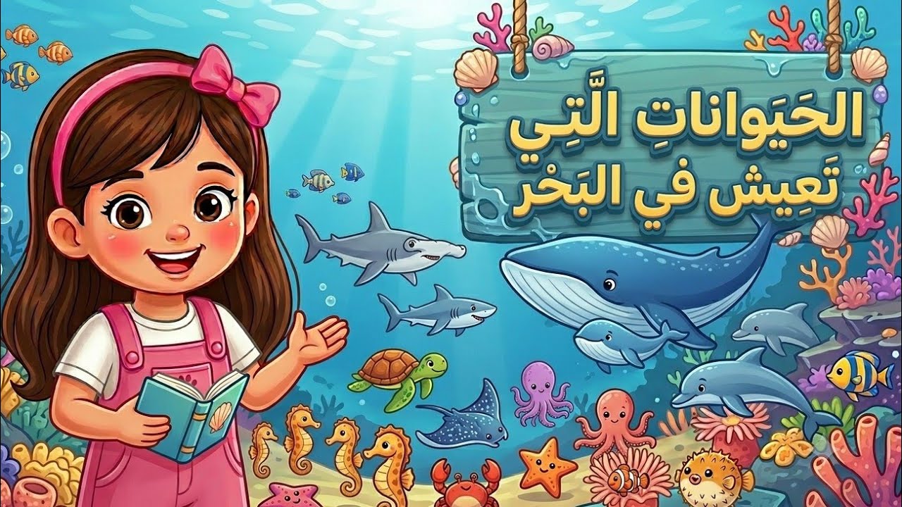 تعليم الاطفال الحيوانات التي تعيش في البحر مع انسة لولو