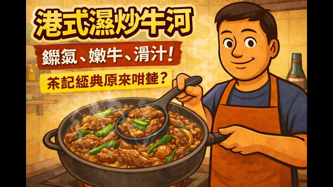 港式濕炒牛河｜鑊氣、嫩牛、滑汁！茶記經典原來咁整？