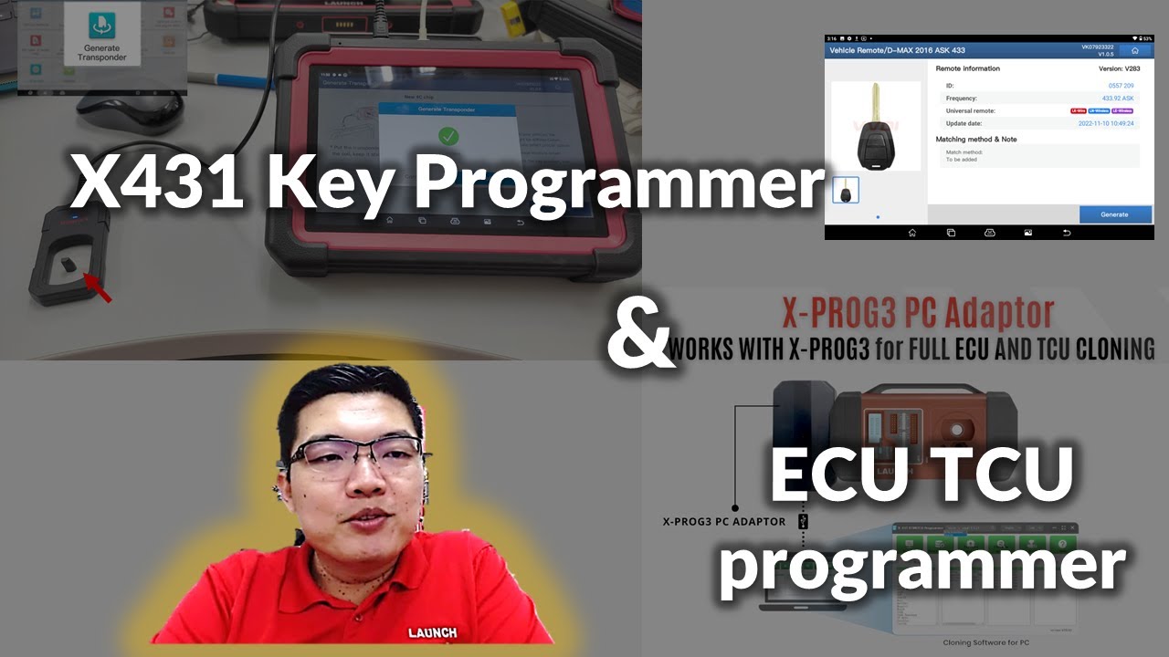 Вводный курс по программированию ключей LAUNCH X431 и ECU TCU