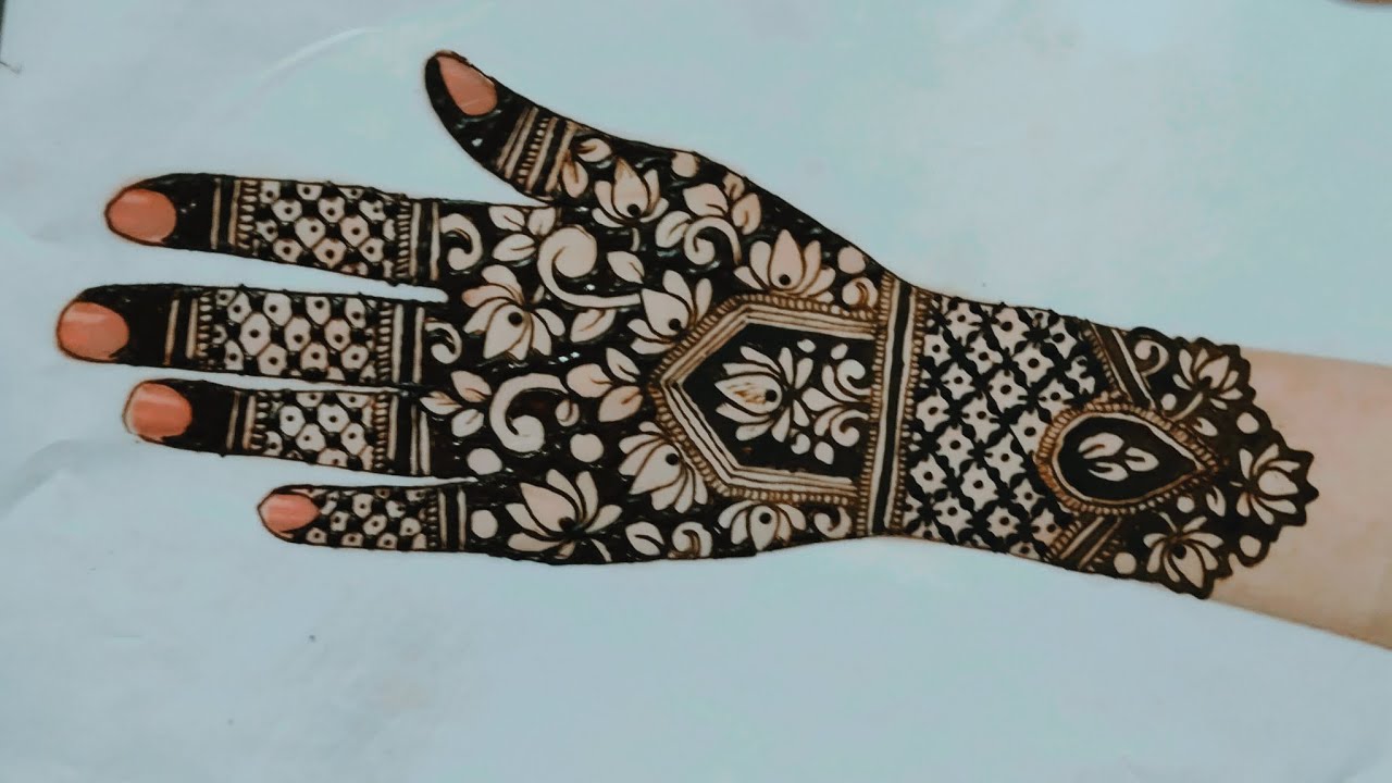 Latest Lotus design back hand mehndi design #YouTube videos#Shri Mehandi artist