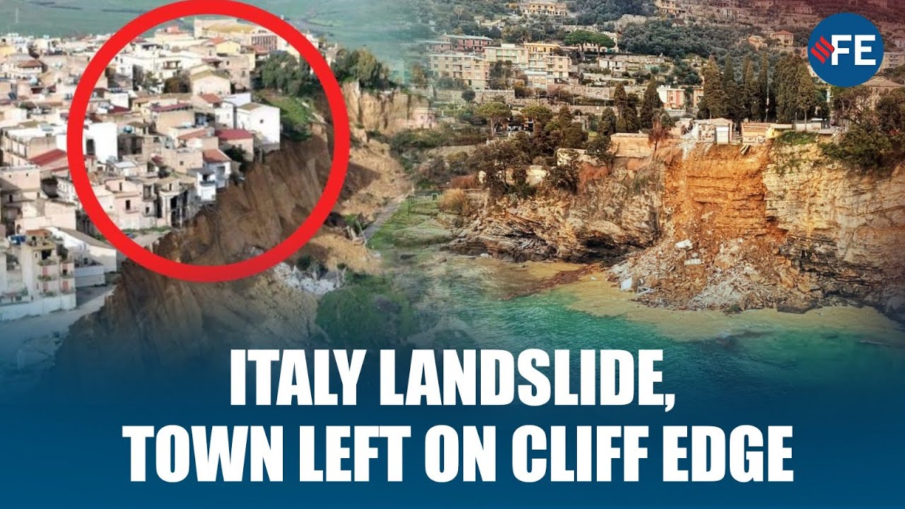 Italy LANDSLIDE Sicilian Town Left on Cliff Edge After Severe Weather  Niscemi Evacuations
