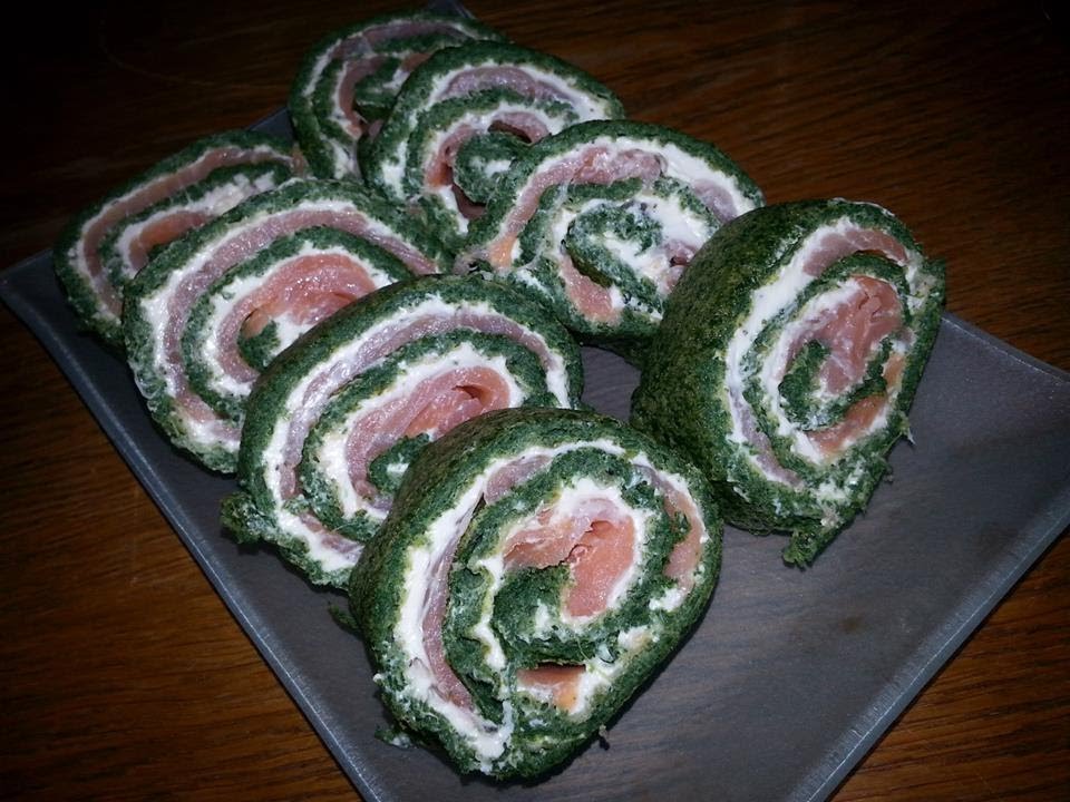 Spinatlachsrolle - Fingerfood / kaltes Buffet / Vorspeise / Sallys Welt