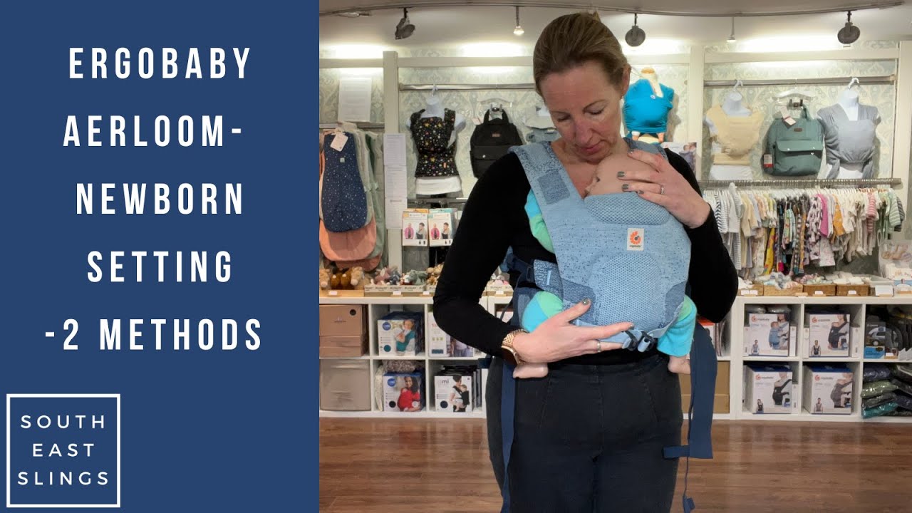 How to use Ergobaby Aerloom - Newborn and 3 month old baby - 2 methods