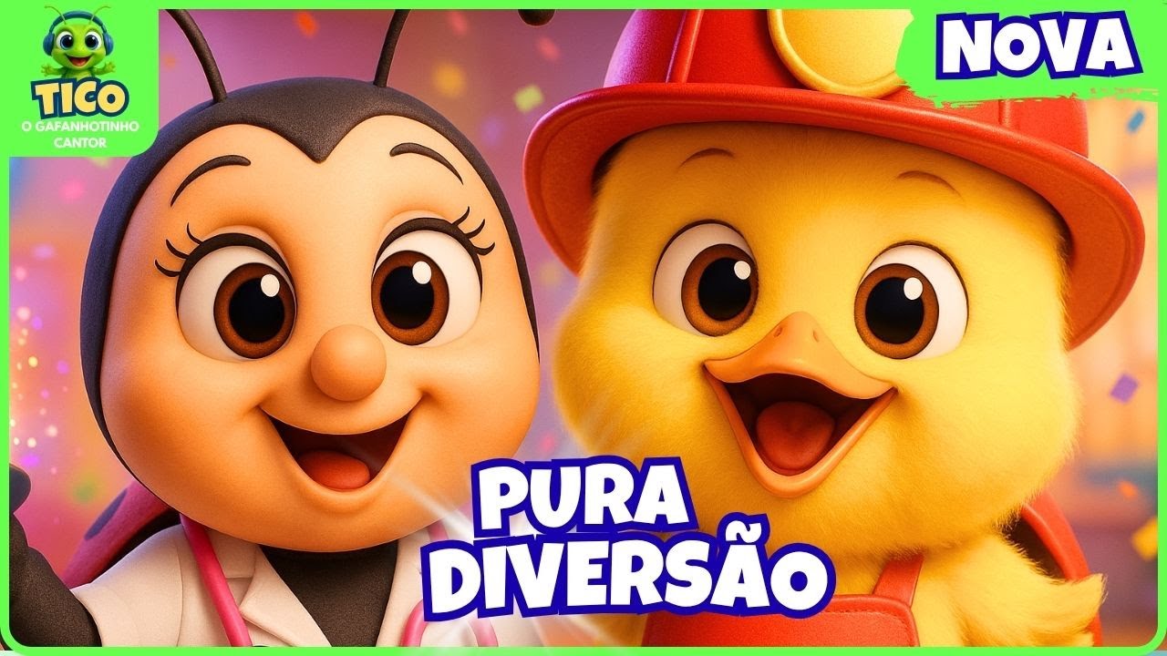 🎉👨‍🚒📚 Tico e Seus Amigos Brincadeira das Profissões! — 50 minutos Música Infantil Coreografada