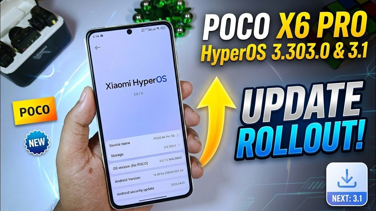Poco X6 PRO HyperOS 3.0.303.0 Update | HyperoOS 3.1 Update Rollout POCO X6 PRO 🔥