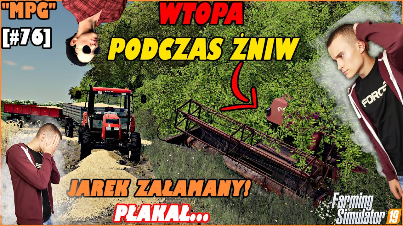 WTOPA PODCZAS ŻNIW..😯 KOMBAJN W ROWIE..😳 