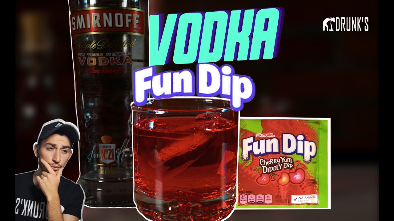 LA MEJOR bebidas para FIESTAS CON ALCOHOL  🥳🍹COCTEL CHERRY Fun Dip (VODKA, F&aacute;cil y barato)