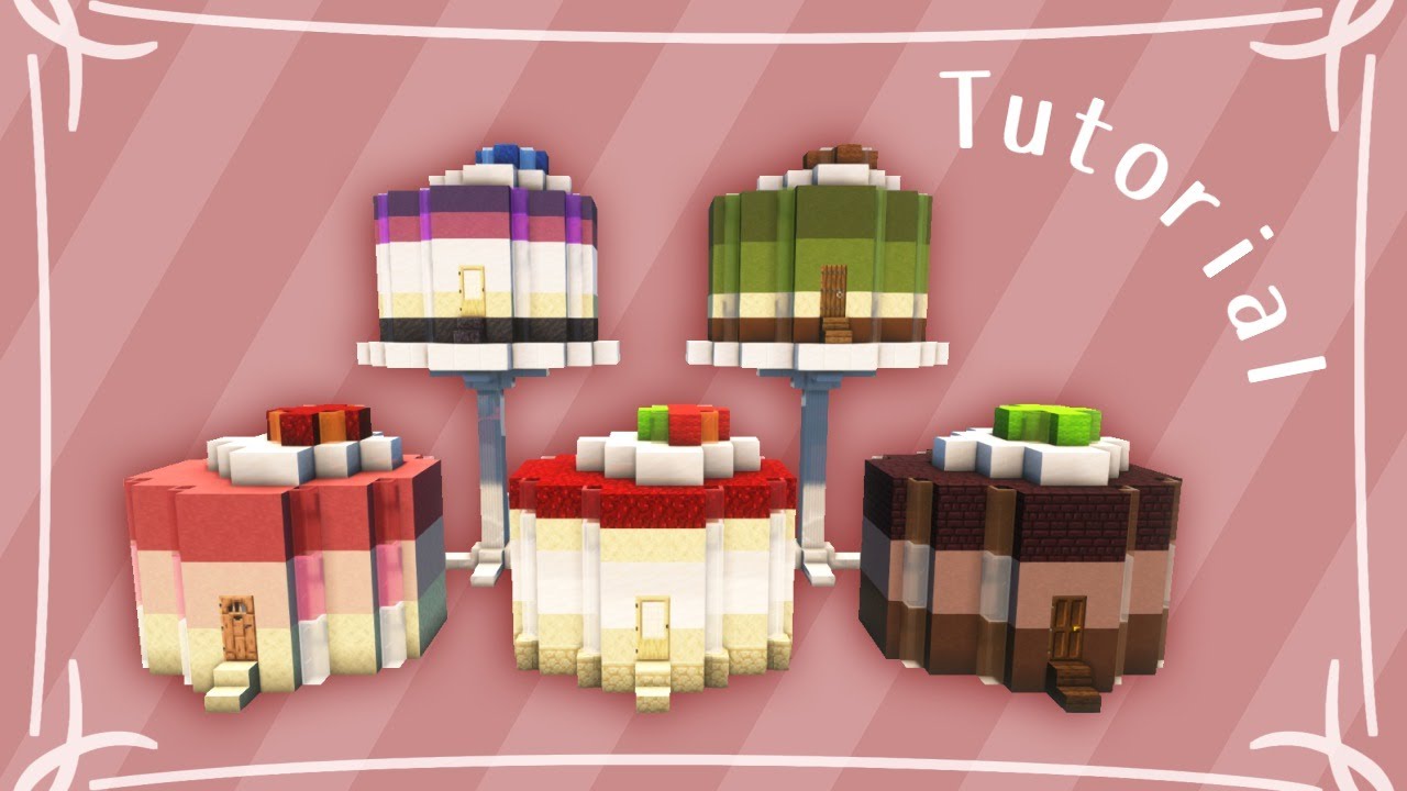 Minecraft: Учебник по милому дому ≫ Легкая постройка мини-торта