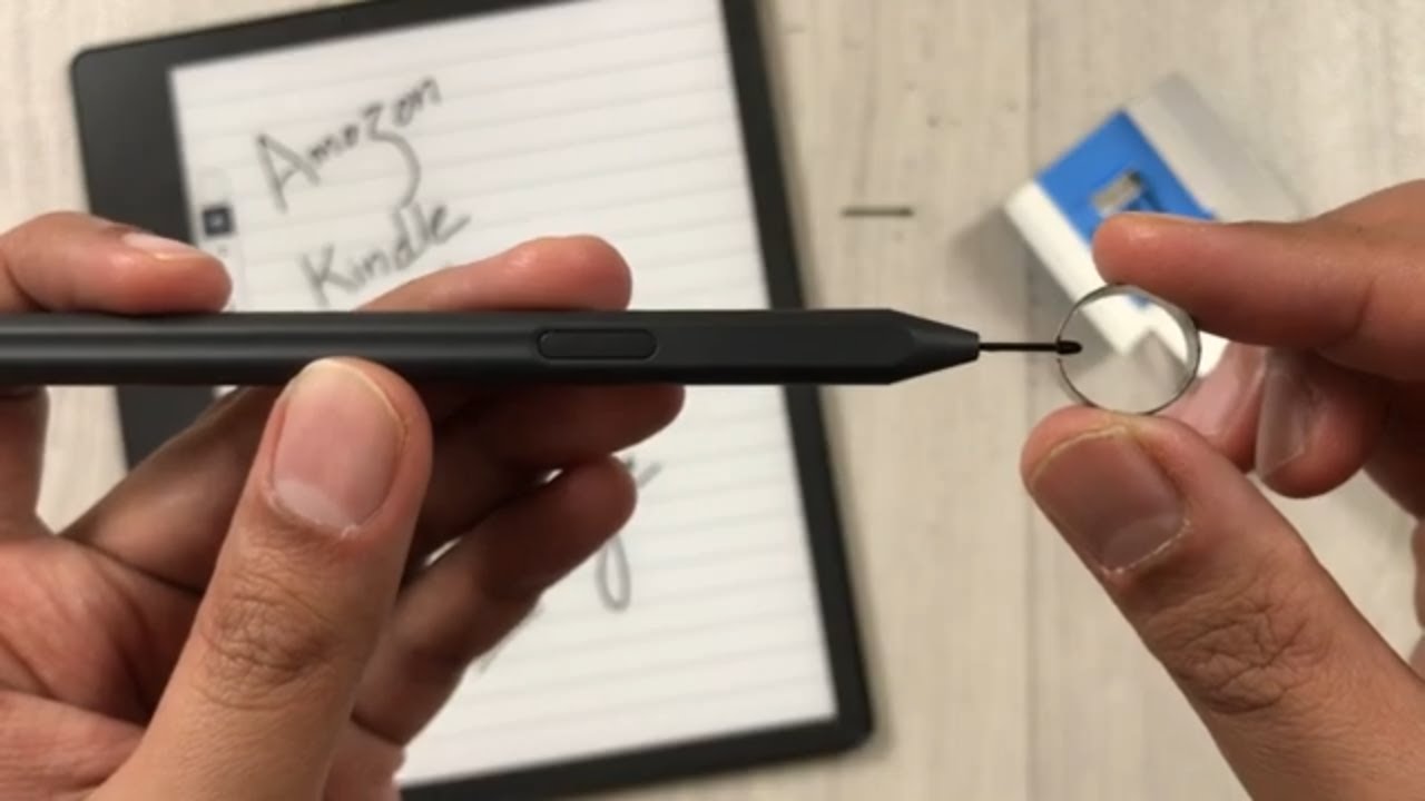 Как заменить сменные насадки на ручку Amazon Kindle Scribe Premium