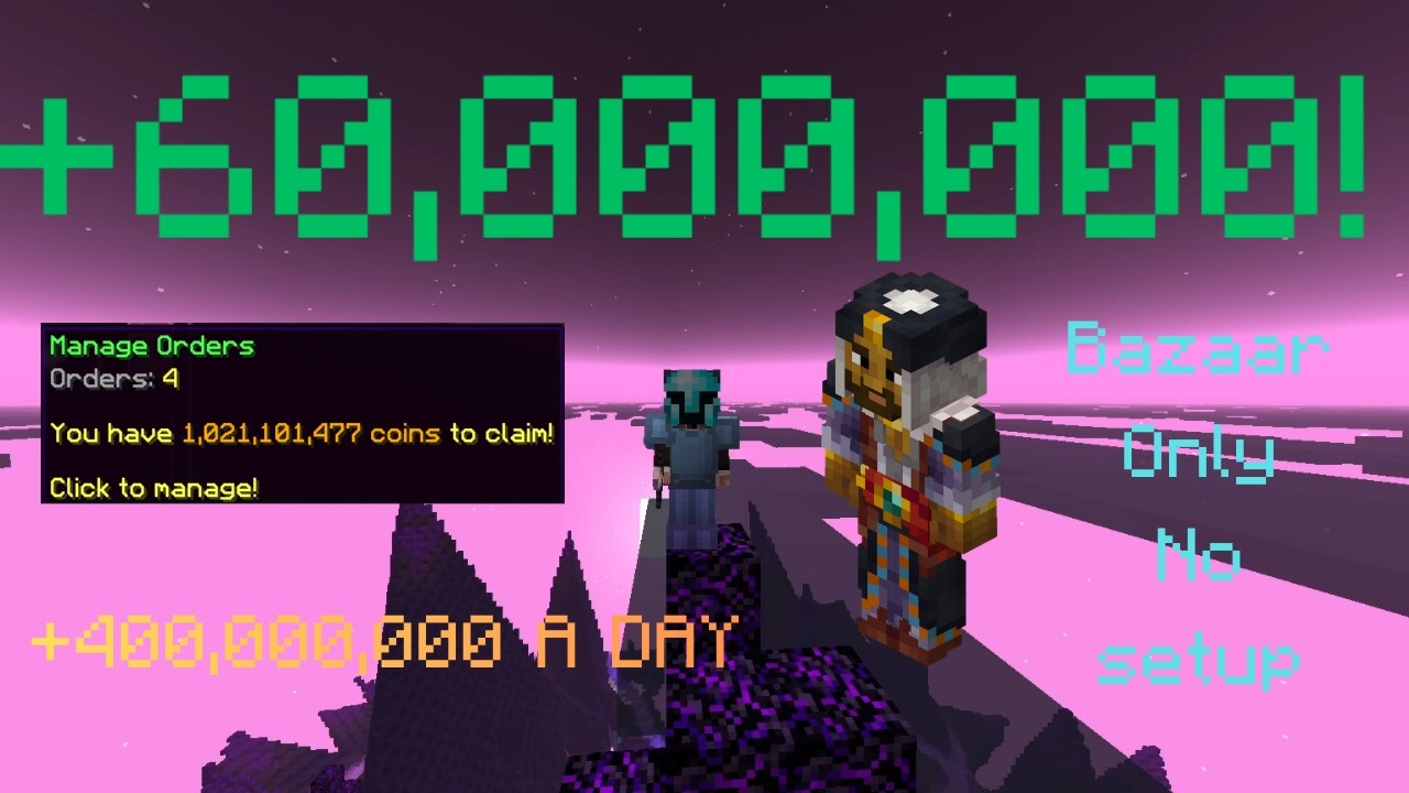 Новый лучший способ заработка в Hypixel Skyblock: 60 000 000 монет в час, 400 миллионов в день ле...