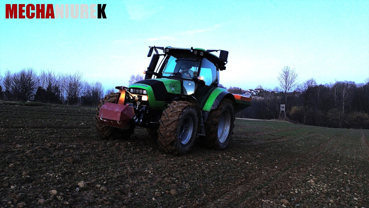 🌾Wysiew nawozów w Pszenice🌿Deutz Fahr Agrotron K100💚