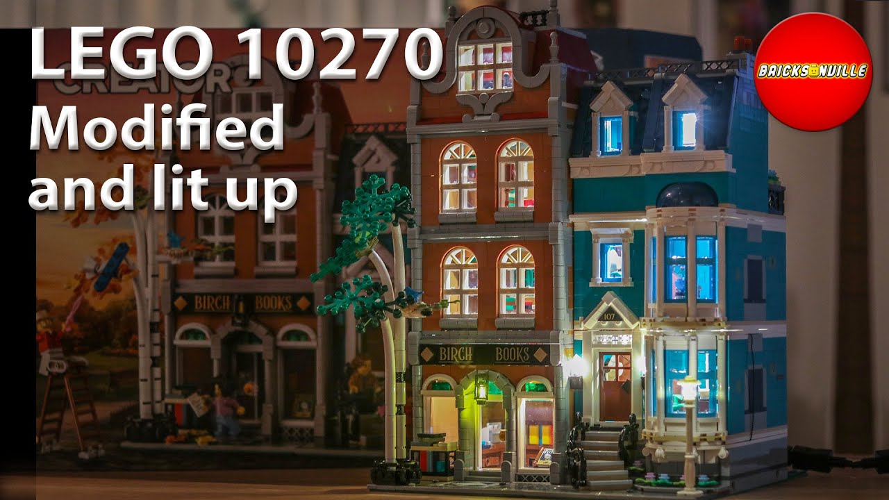 LEGO 10270 Bookshop Extended Version + LED lights