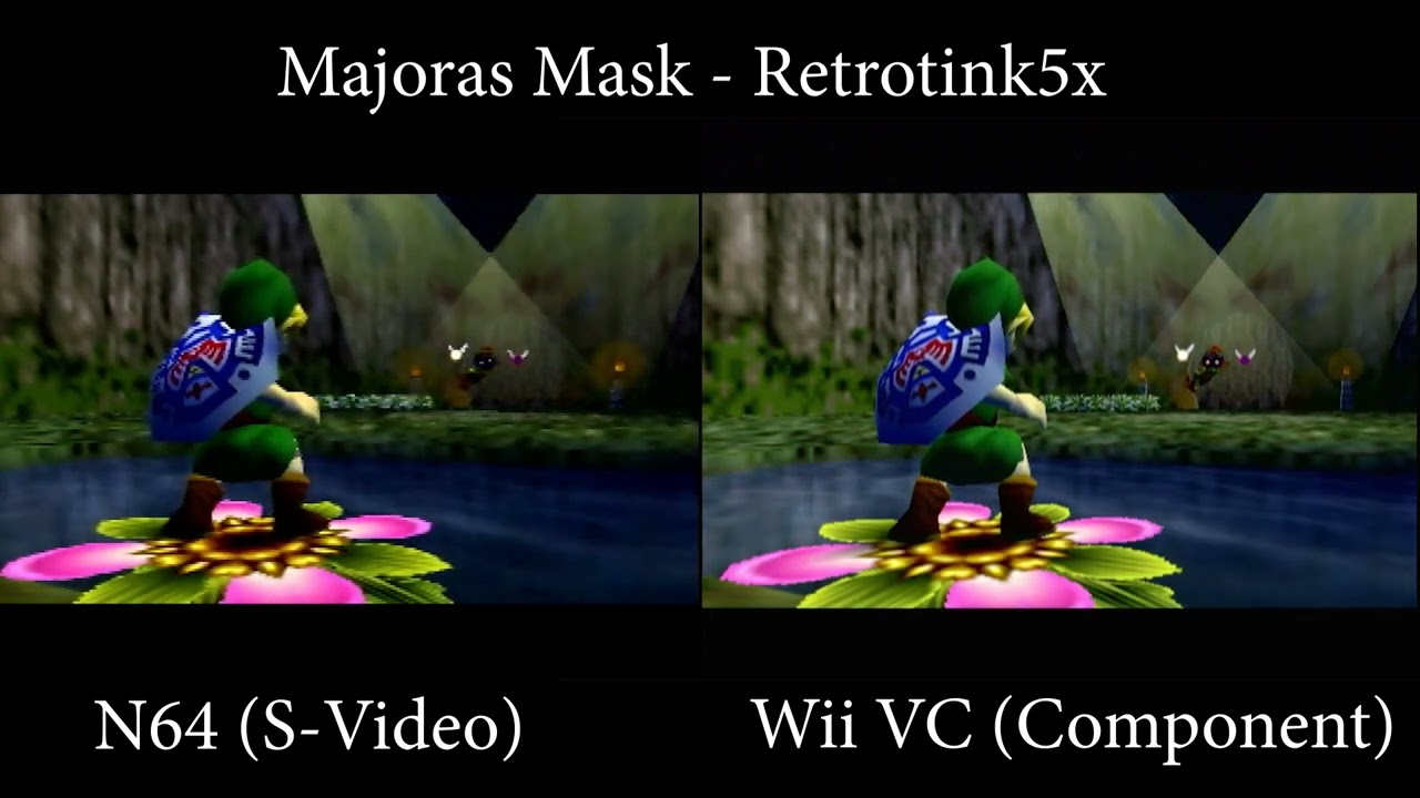 Majora's Mask - N64 vs Wii Virtual Console Version - Retrotink 5x (S-Video vs Component Comparison)