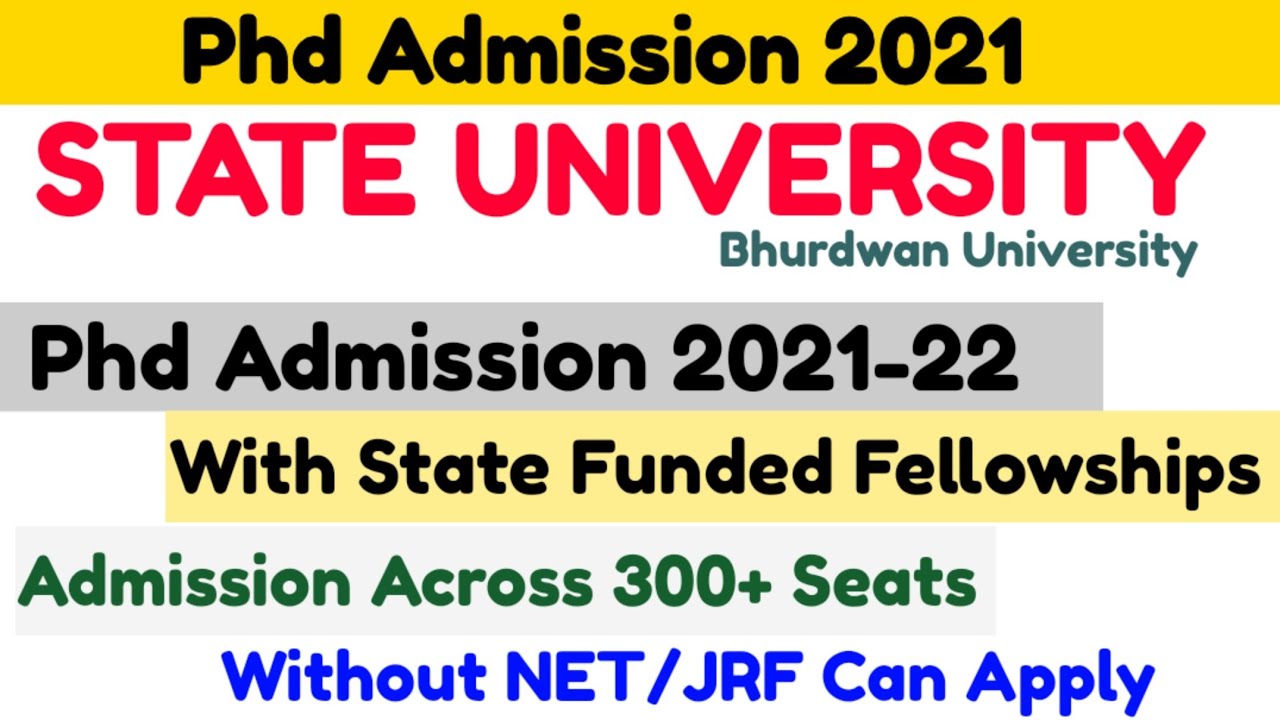 phd admission 2021 | state university phd admission 2021 | phd notification 2021