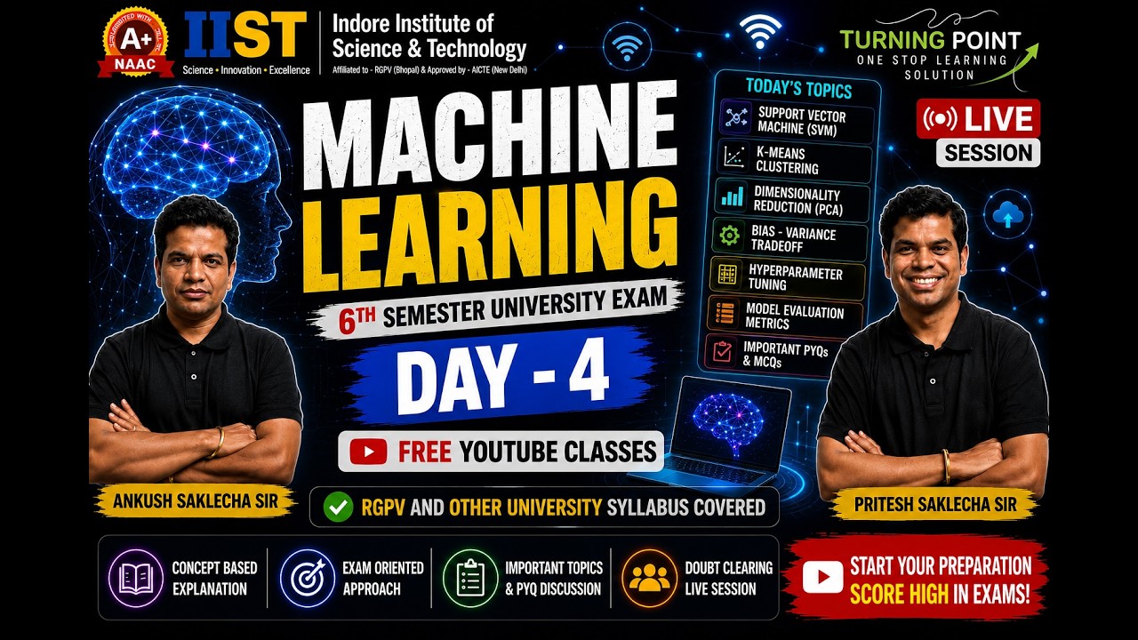 DAY 4 | Machine Learning | Semester Exam | Free YouTube Series | Complete Course | RGPV and others