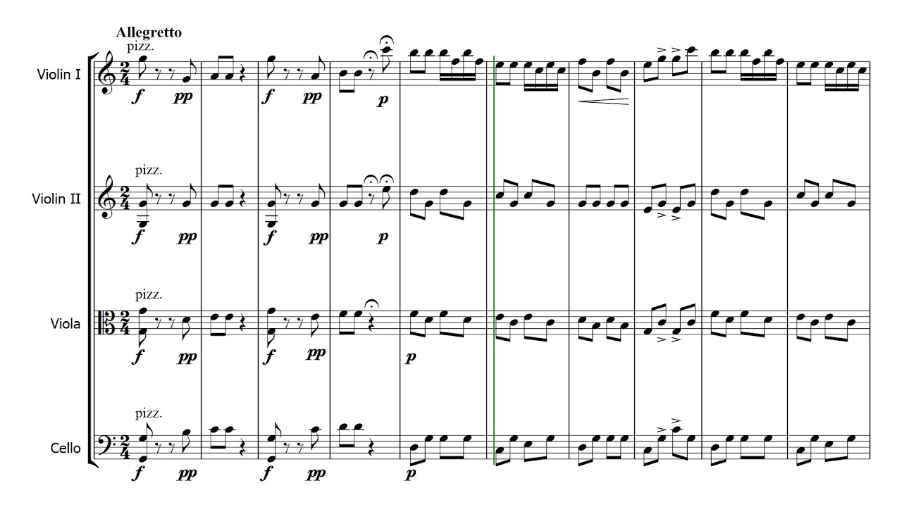 Strauss Pizzicato Polka | String Quartet Sheet Music