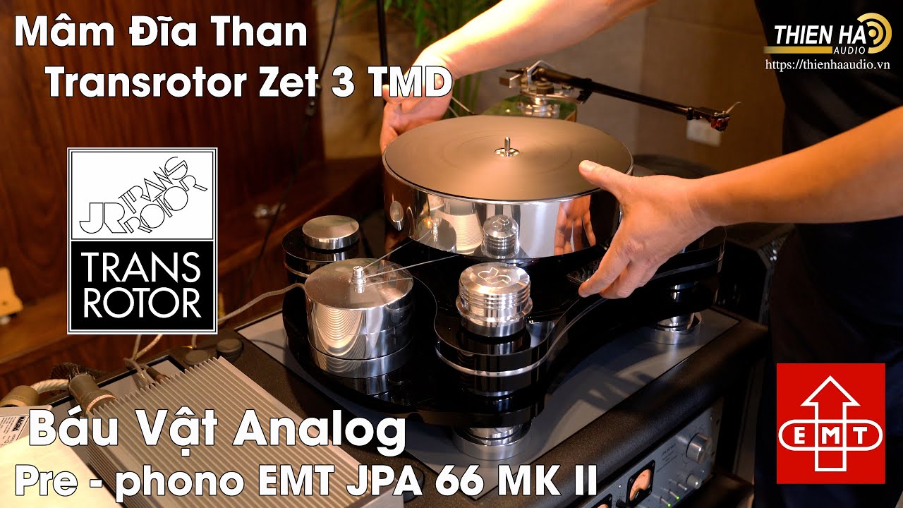 Vượt Đỉnh Âm Thanh Analog Với Tuyệt Tác Mâm Than Transrotor Zet 3 TMD Cùng Pre-phono EMT JPA 66 MKII