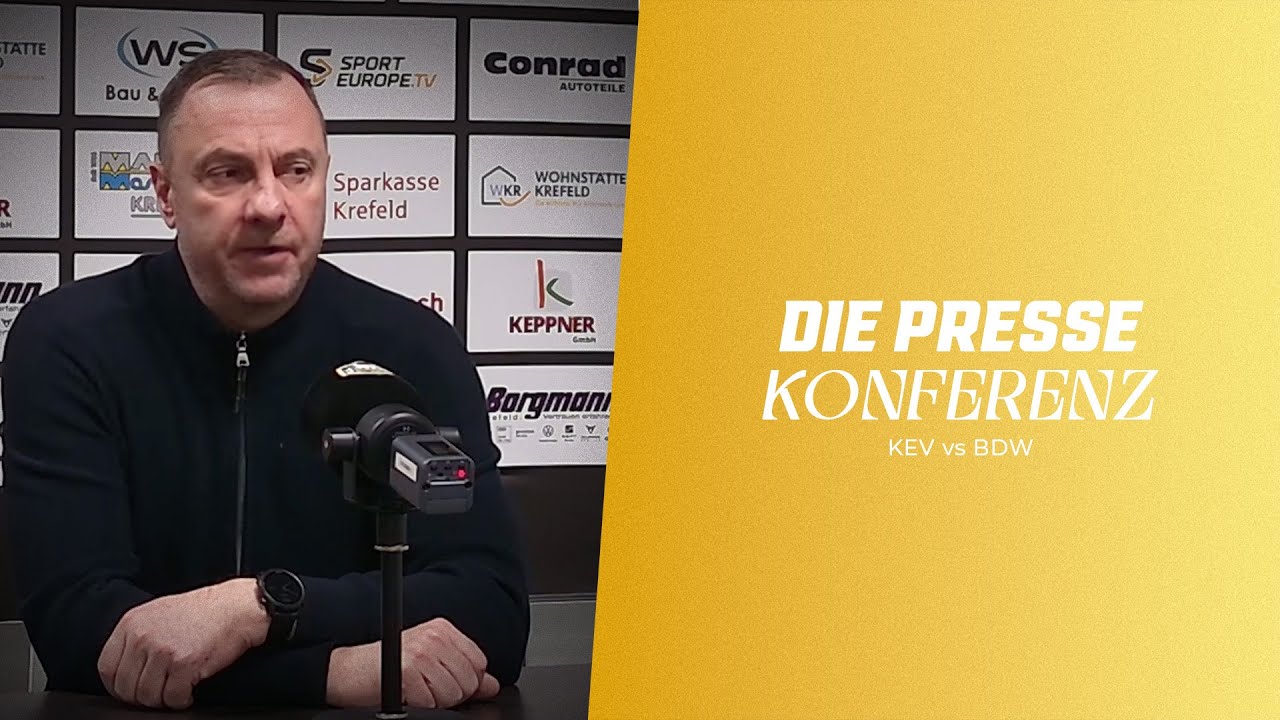Die Pressekonferenz nach dem Spiel Krefeld gegen Weiden