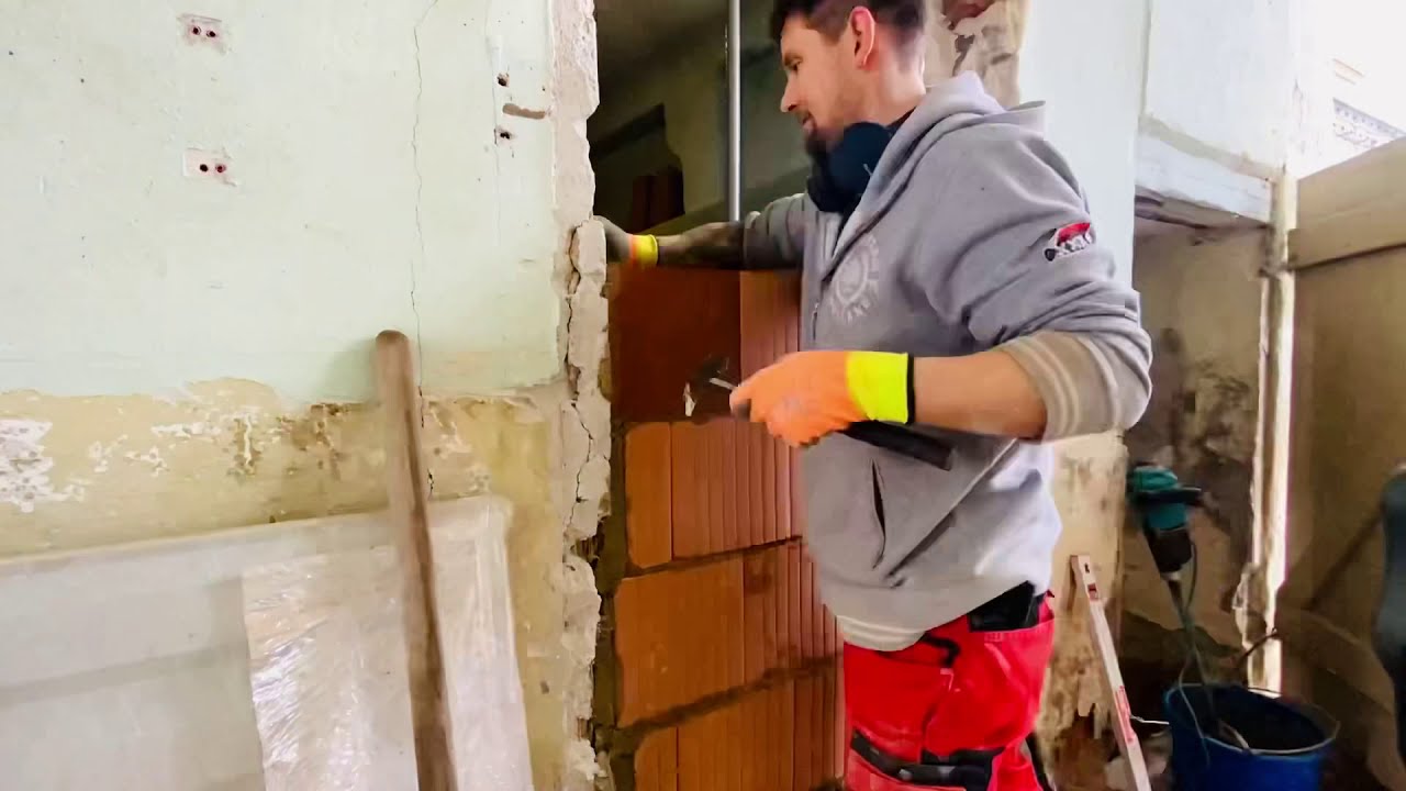 Türe zumauern ⚒️ mit Hlz Blockziegel, 30cm Mauerstärke, was Mann beachten sollte!