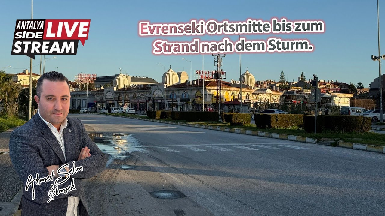 Evrenseki Ortsmitte bis zum Strand nach dem Sturm.