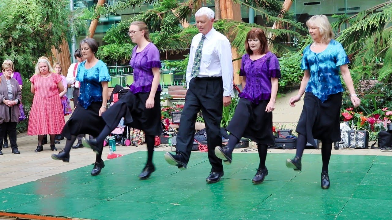 Clogarhythm in Sheffield Winter Garden 2019 1