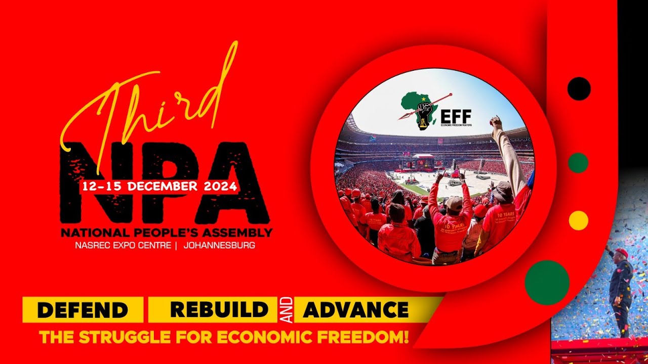 President, Julius Malema, addressing delegates at the EFF 3rd National People’s Assembly.