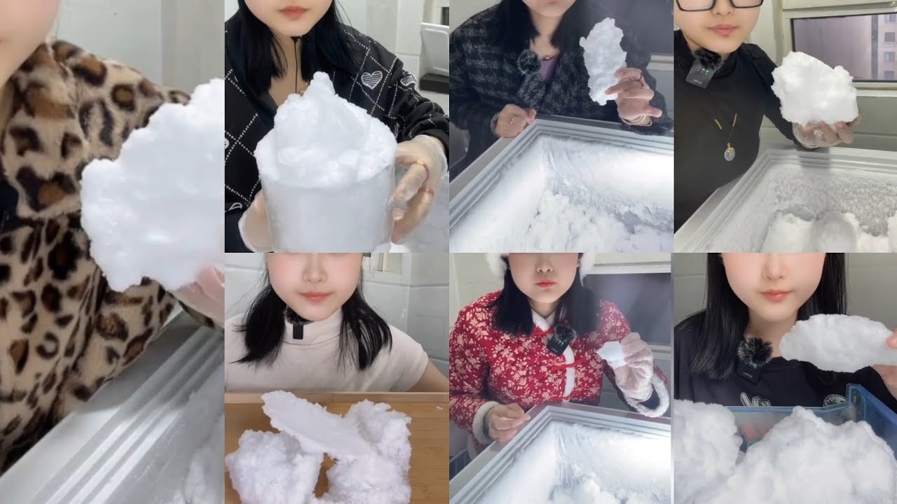 ASMR ICE EATING | SOFT CRISPY ICE | FREEZER FROST ICE |