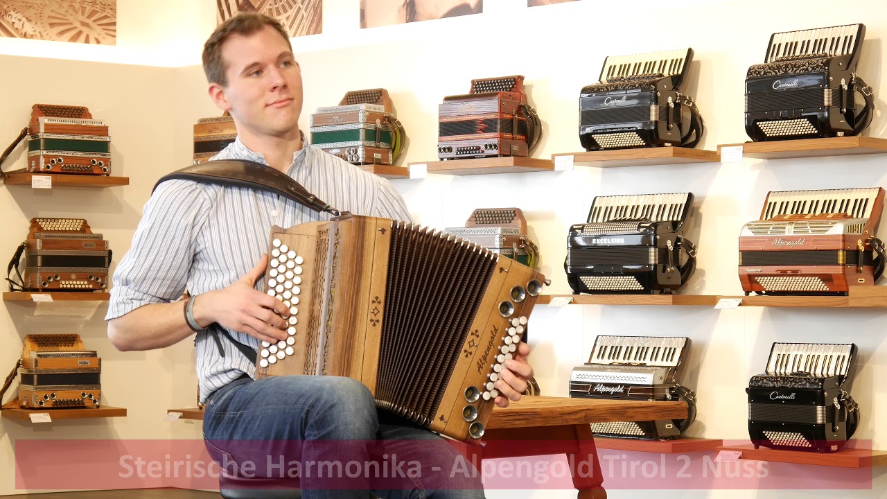 Steirische Harmonika - Alpengold Tirol 2 Nuss - Kastulus Boarischer / Beim Korbi - Musik Rumberger