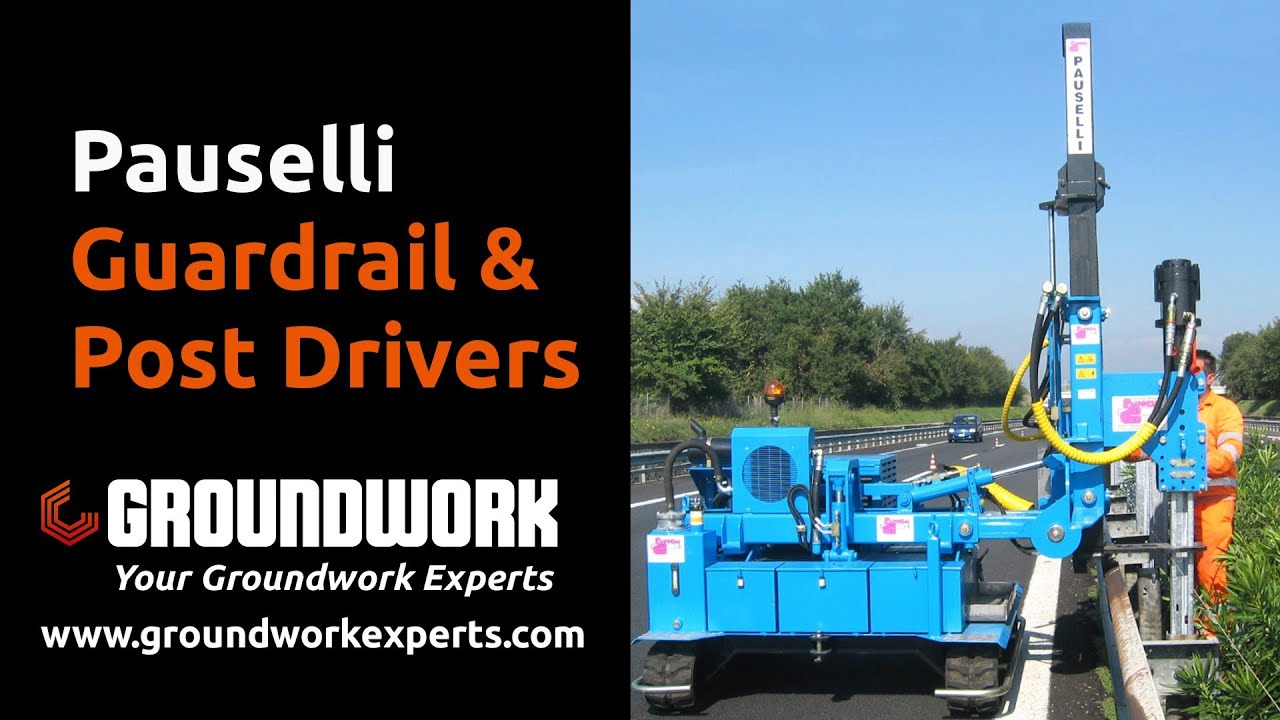 Easy and Efficient Guardrail Safety Barrier Installation With The Pauselli Post Driver