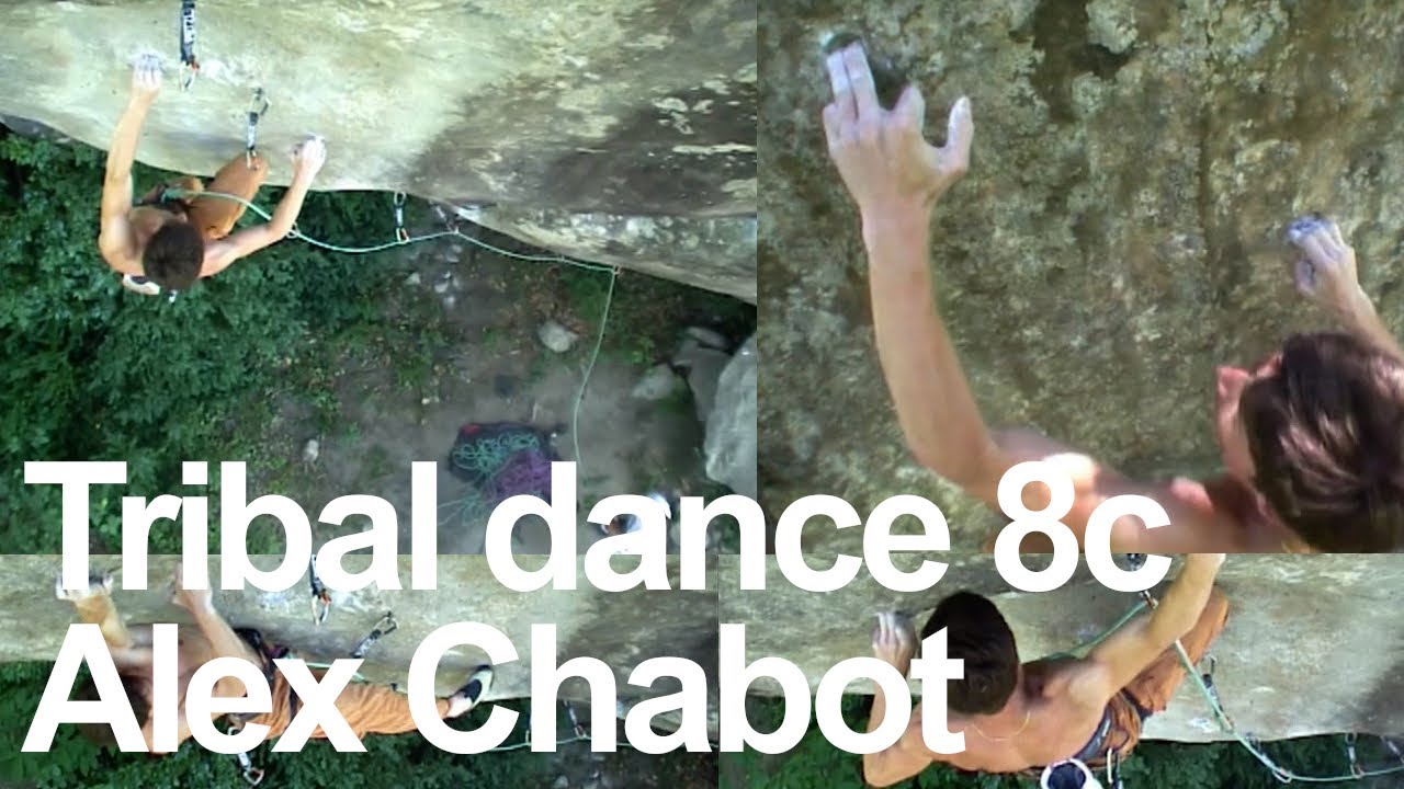 Tribal dance 8c Alex Chabot enchaîne la voie Annot Alpes de Haute Provence escalade