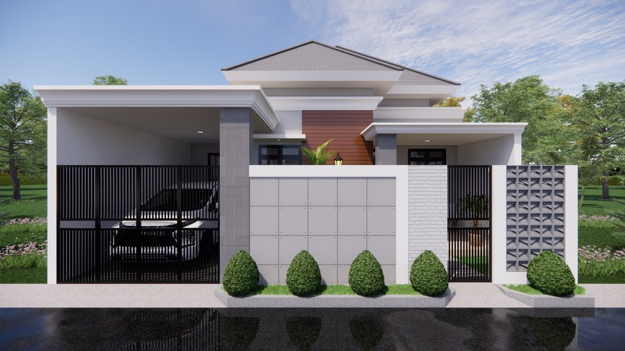 DESAIN RUMAH 9X12 METER 3 KAMAR TIDUR KEREN BANGET